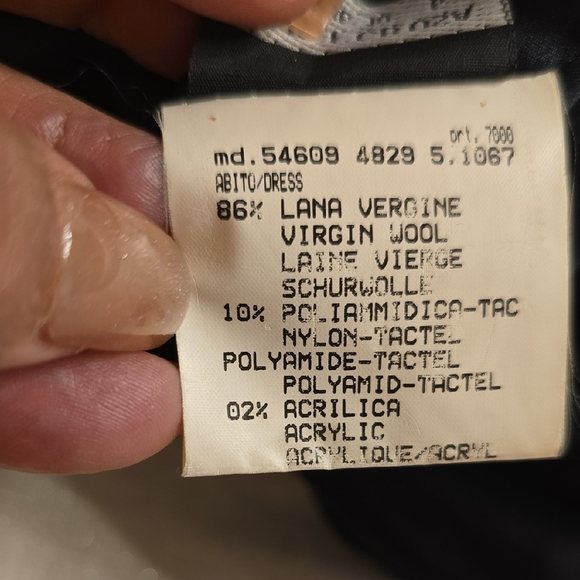 Valentino Virgin Wool Black and Cream Tweed Mini Dress. Vintage Night. - Picture 11 of 16